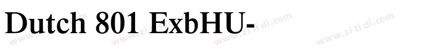 Dutch 801 ExbHU字体转换